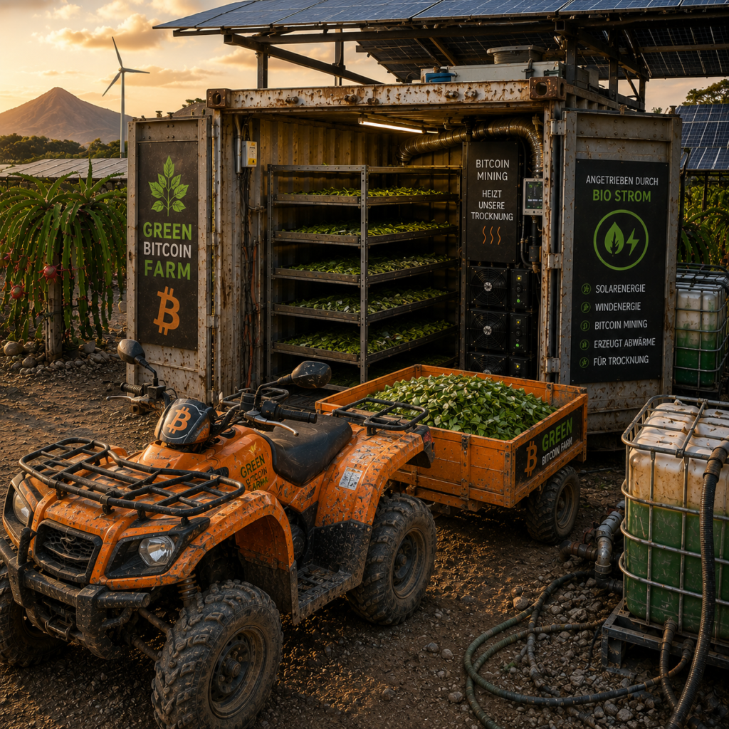 Elektro Quad ATV liefert Moringa Blätter zur Trocknung auf der GBF